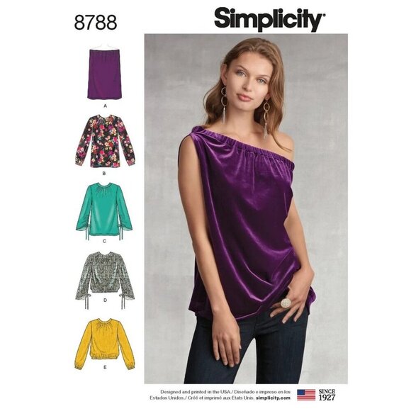 Simplicity Other - Simplicity Sewing Pattern 8788 Shirt Tunic Top Misses Size 14-22